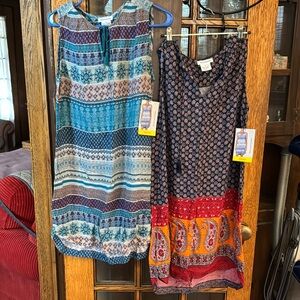 Multicolor Sleeveless Women's (2 swim suit coverups)